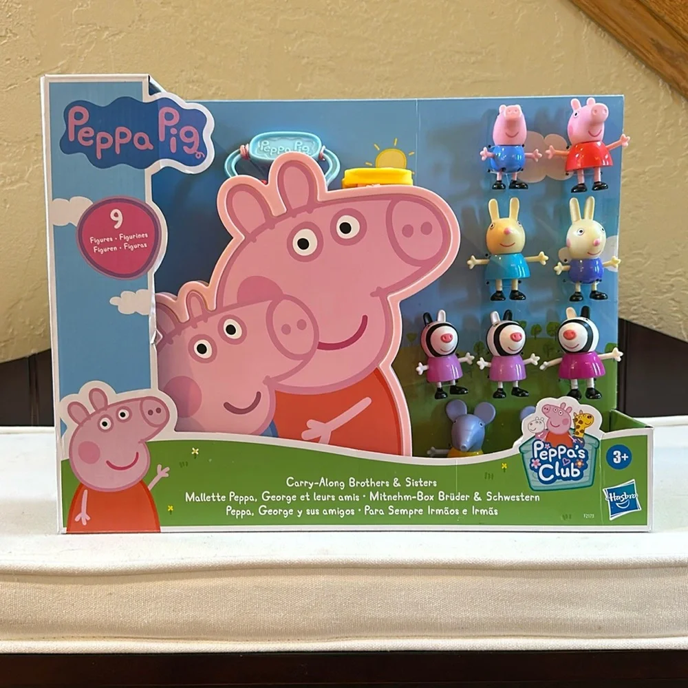 Peppa Pig Carry Along Brothers & Sisters NEW